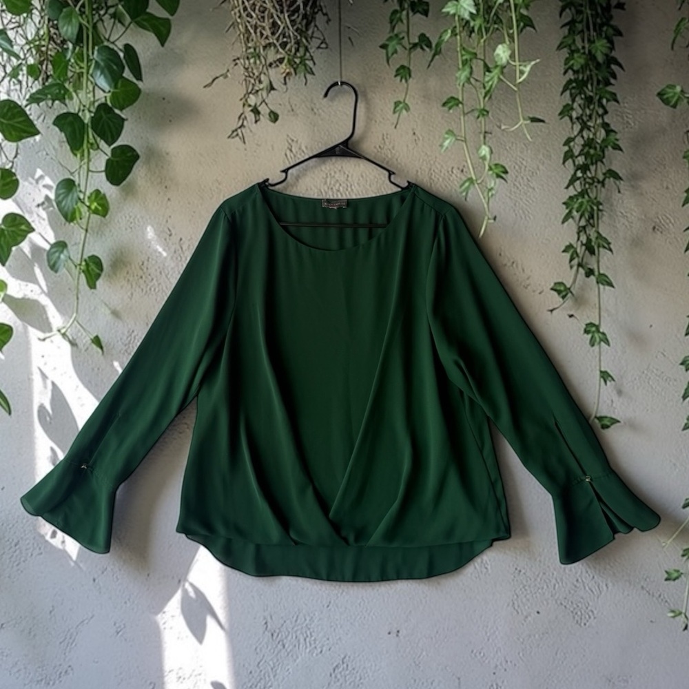 Vince Camuto Forest Green Blouse